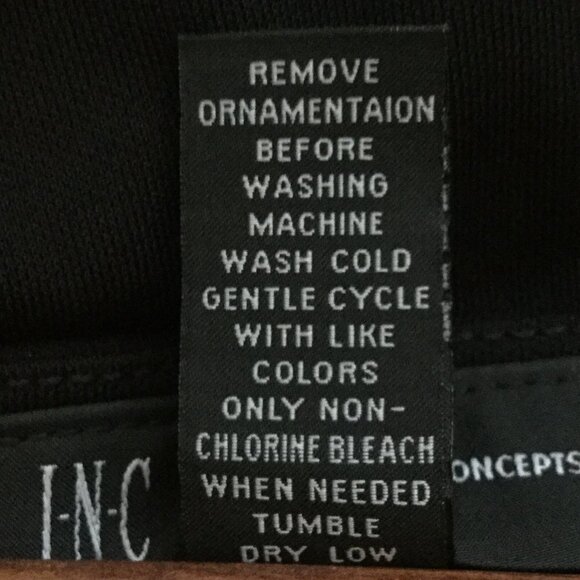 INC Black Dress with Pearls - Picture 9 of 9